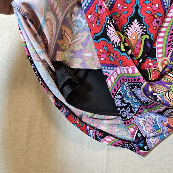 Ronni Nicole Shift Dress Black White Geometric Colorful Paisley Knee Length 8 - Picture 4 of 9